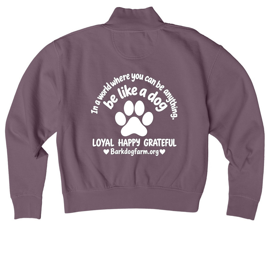 Fall 2026 fundraising campaign, a Dusk Comfort Colors Women's Zip Up Jacket (back-view)