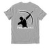 Psalm 144:1 Collection, a Granite Grey Heather Allmade Organic Cotton Unisex Tee (back-view)