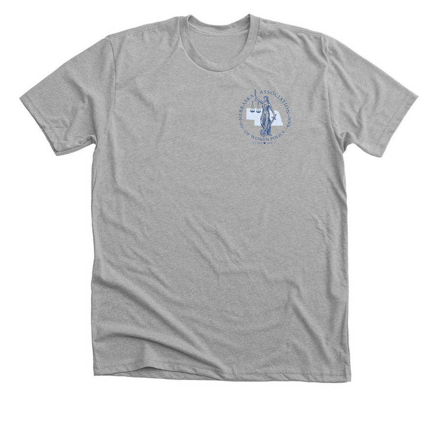 Nebraska Grit (Blue), a Athletic Heather Premium Unisex Tee