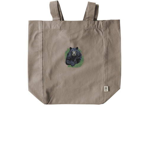 Fern Bear Reusable Bag, a Pumice Recycled Cotton Tote Bag