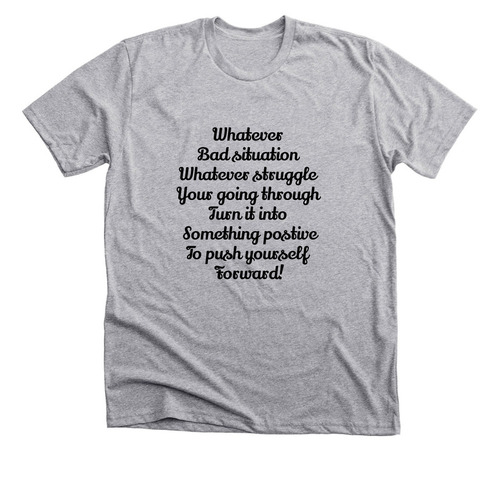 Postive thoughts, a Athletic Heather Premium Unisex Tee