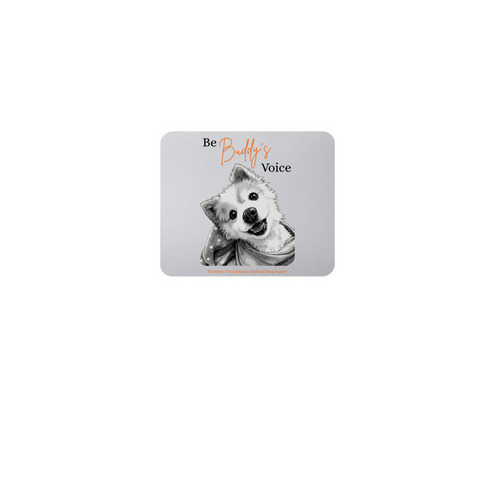 Be Buddy's Voice Mousepad, a White Full Color Mouse Pad