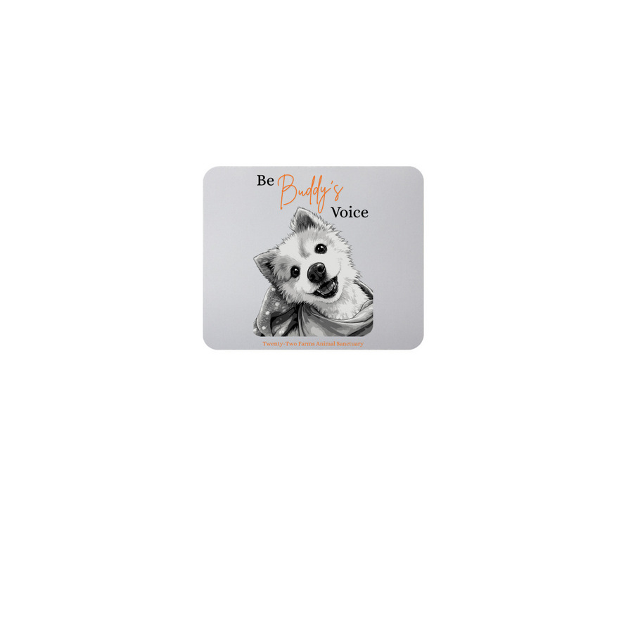 Be Buddy's Voice Mousepad, a White Full Color Mouse Pad