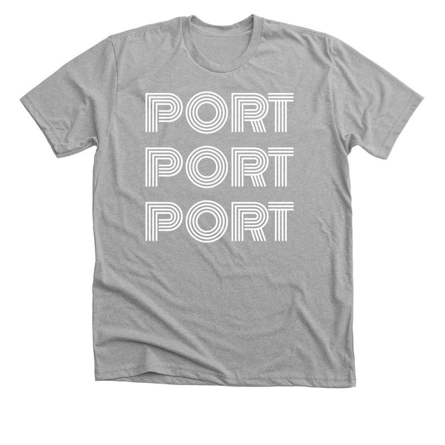 Threeport Merch, a Athletic Heather Premium Unisex Tee