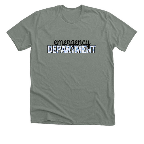 Emergency Department Floral, a Deep Heather Premium Unisex Tee