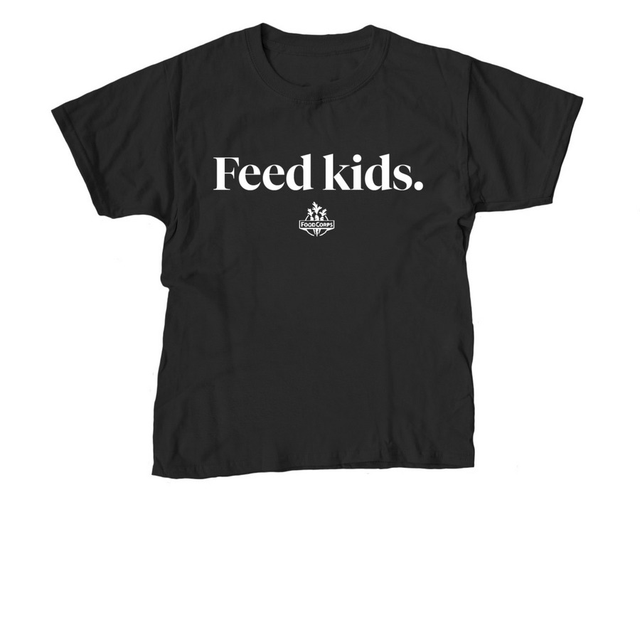 Feed kids., a Black Youth Unisex Tee