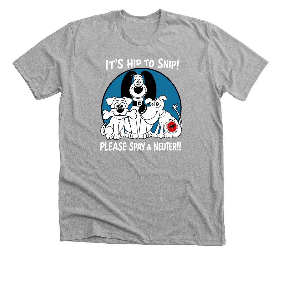 It's Hip to Snip, a Athletic Heather Premium Unisex Tee