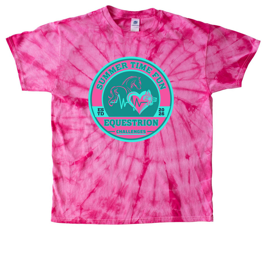 Summer Time Fun Logo, a Pink Classic Tie Dye Tee
