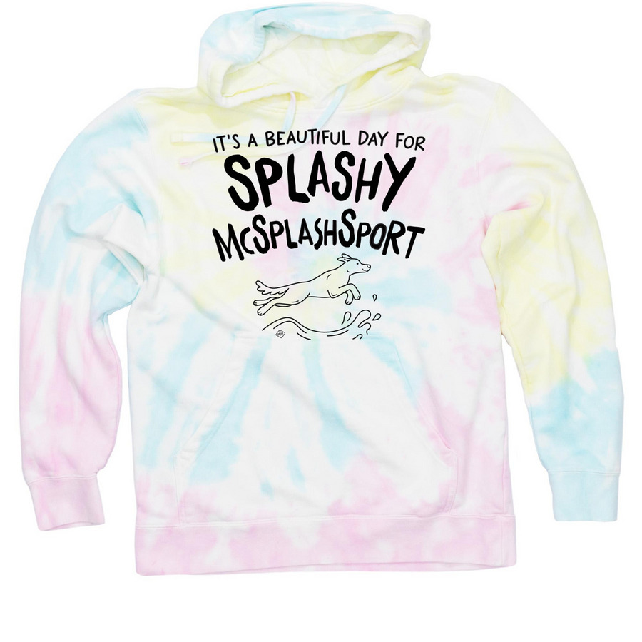 splashy mcsplashsport, a Sunset Swirl Tie Dye Pullover Hoodie