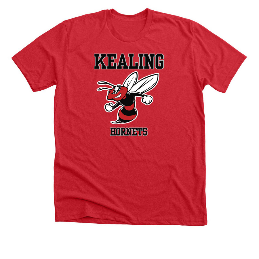 Hornets Logo, a Heather Red Premium Unisex Tee