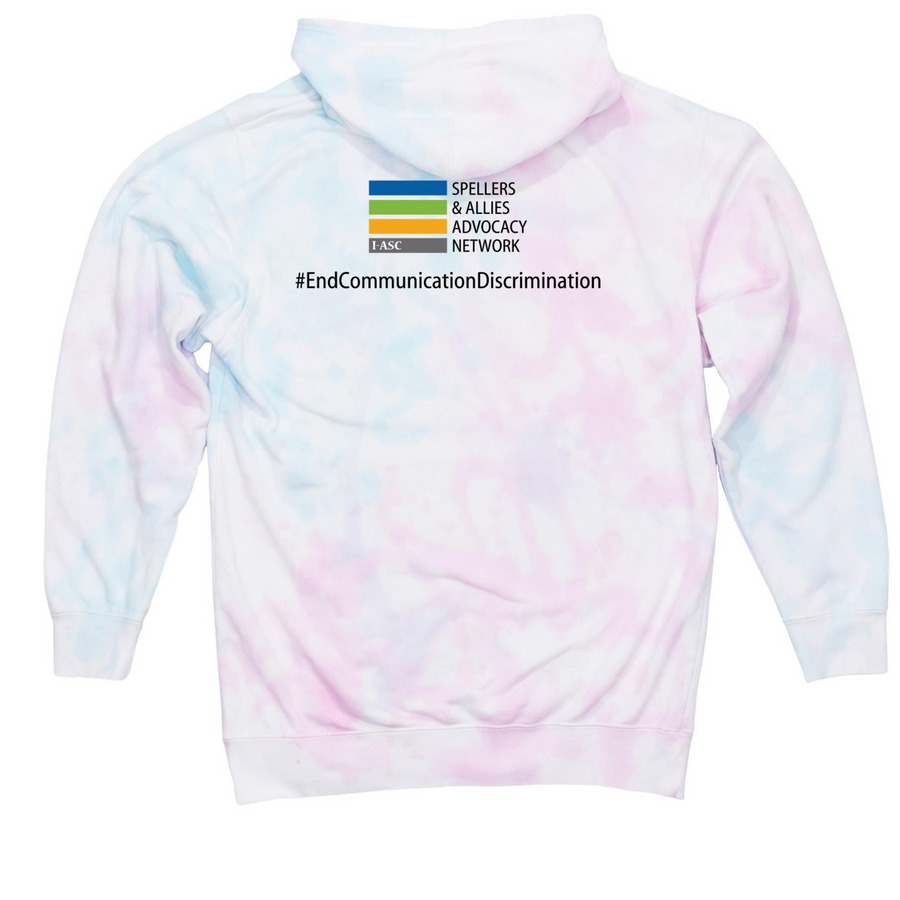 #Love A Speller, a Cotton Candy Tie Dye Pullover Hoodie (back-view)