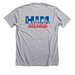Hearts In Motion, a Athletic Heather Premium Unisex Tee (back-view)