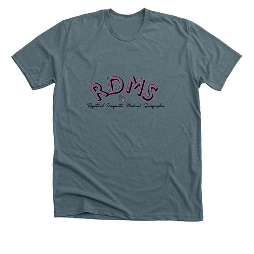 RDMS, a Heather Slate Premium Unisex Tee