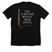 LIFE IS BETTER WITH A BEAR PISTOL, a Solid Black Blend Premium Unisex Tee (back-view)