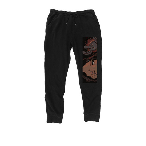 Haunted Angel, a Black Midweight Fleece Joggers
