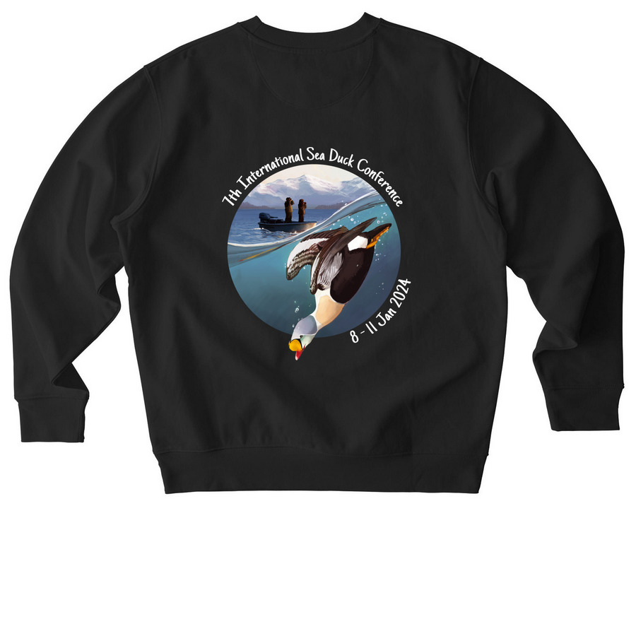 CDUX7: T-shirts & Long-sleeves (dark), a Black Stanley/Stella Unisex Changer 2.0 Crewneck Sweatshirt (back-view)