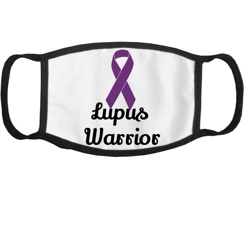 Lupus Warrior, a White and Black Cotton Face Mask