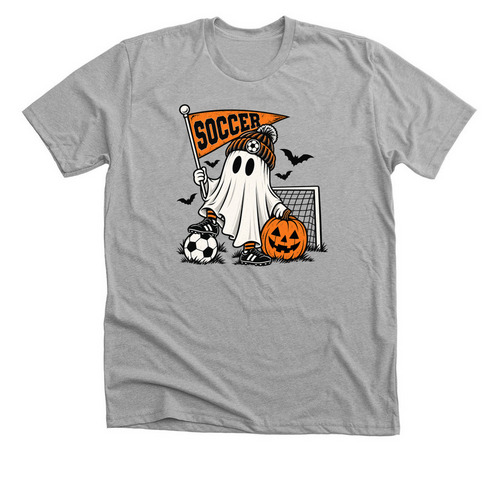 Halloween Soccer Shirt, a Athletic Heather Premium Unisex Tee