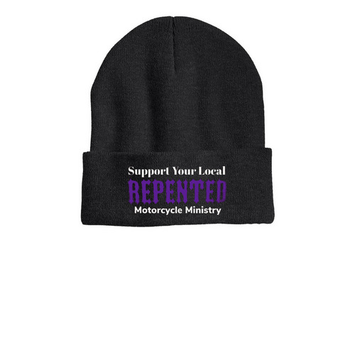 SYLRMM Beanies, a Heather Charcoal Printed Cuffed Beanie