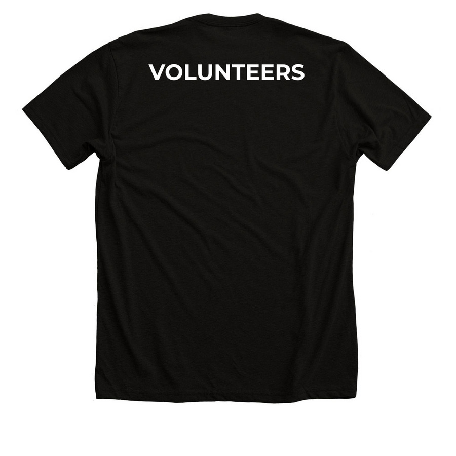 Volunteer Shirts, a Solid Black Blend Premium Unisex Tee (back-view)