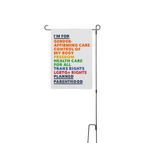 I'm For Planned Parenthood Yard Sign, a White 12" x 18" Yard Flag with Stake