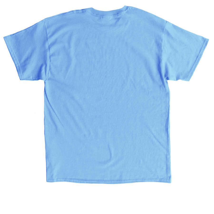 Disability Rights Are Human Rights, a Carolina Blue Classic Unisex Tee (back-view)