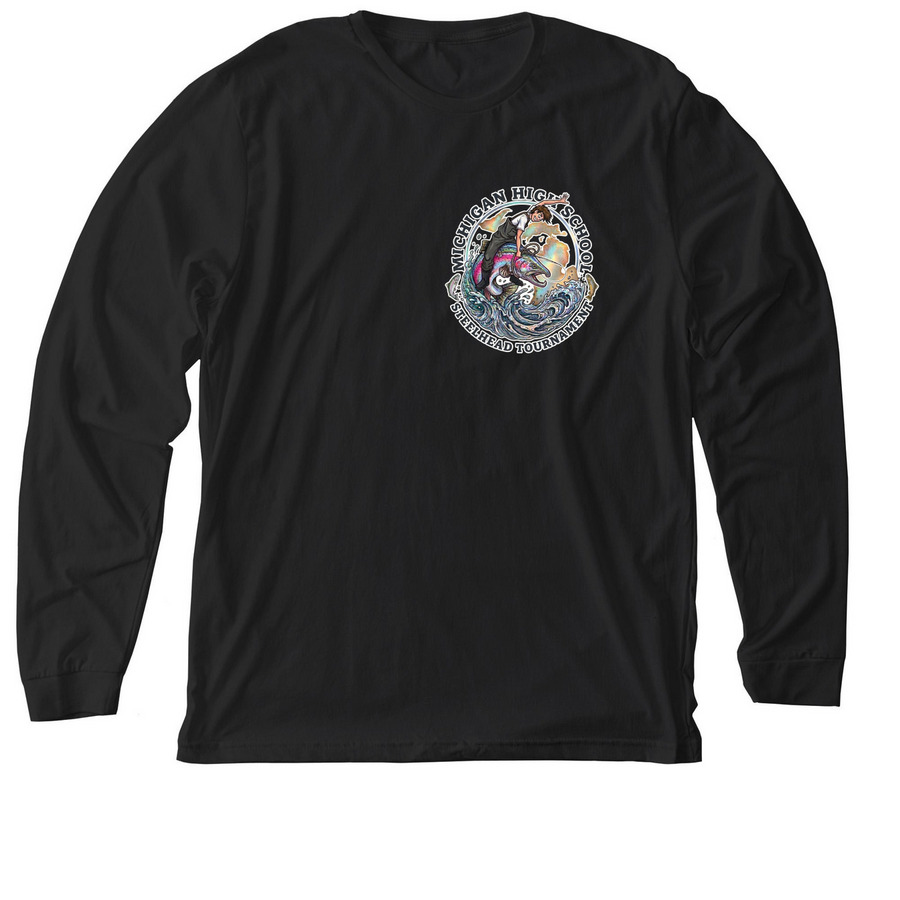 Match the Hatch MHSST Logo Front/Back - M, a Solid Black Blend Premium Long Sleeve Tee