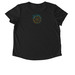 T shirt with messages&nbsp;, a Space Black Allmade Eco Triblend Women?s Scoop Neck Tee (back-view)