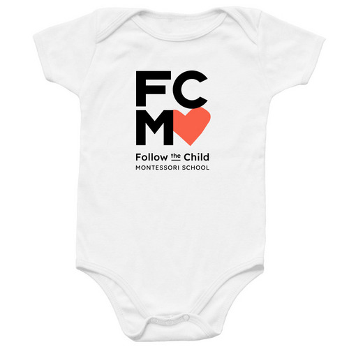 FCM Heart Onesie, a White Infant Onesie
