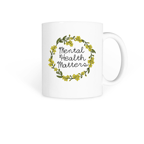 MHM Floral, a White Coffee Mug