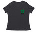 BVAS Logo, a Dark Grey Heather Women's Relaxed V-Neck Tee