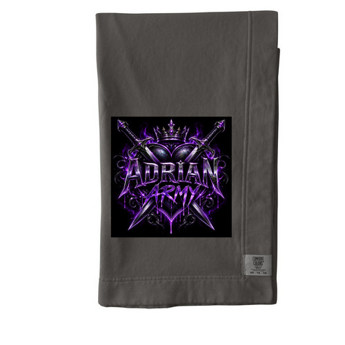 Adrian Army Blanket, a Pepper Comfort Colors Blanket