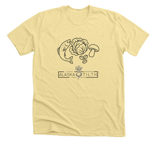 Alaska Tilth Supporter, a Heather French Vanilla Premium Unisex Tee