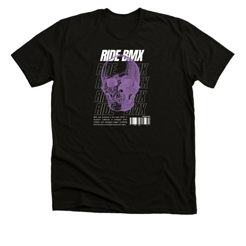 Ride Bmx (Shull), a Solid Black Blend Premium Unisex Tee