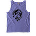 New Logo Outline Black, a Violet Comfort Colors Tank Top