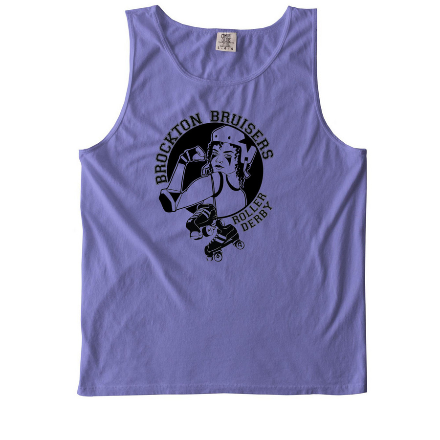 New Logo Outline Black, a Violet Comfort Colors Tank Top