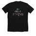 Lift Ugly, Get (Pretty) STRONG, a Solid Black Blend Premium Unisex Tee (back-view)