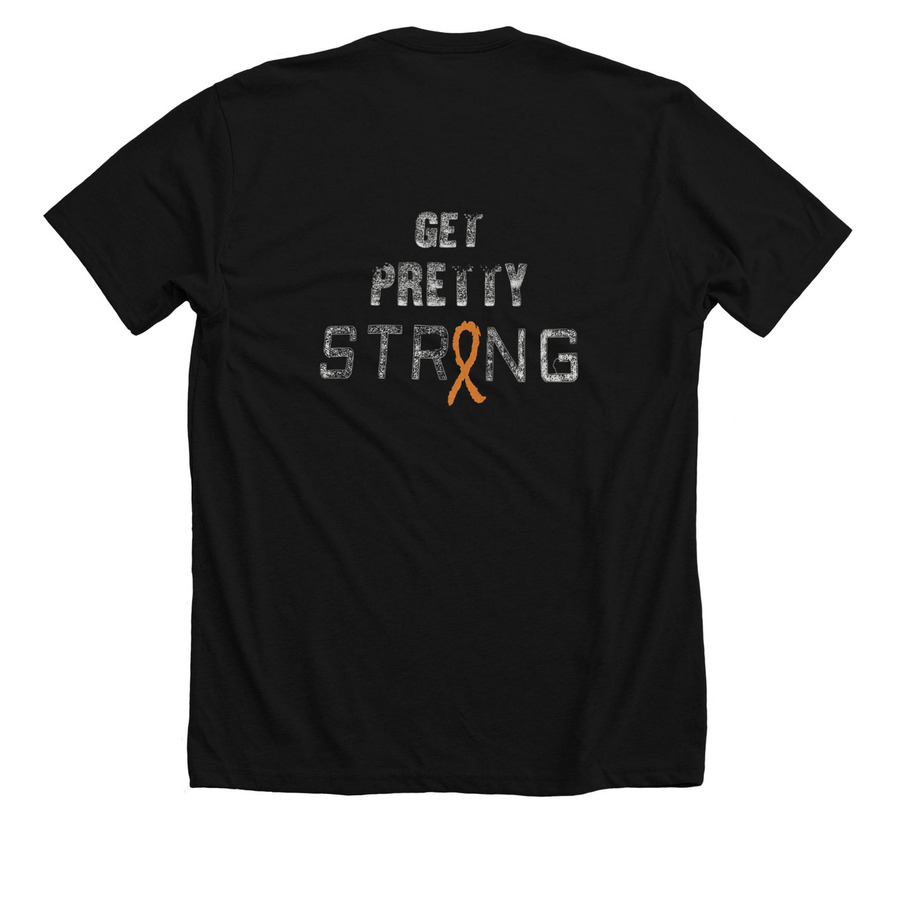 Lift Ugly, Get (Pretty) STRONG, a Solid Black Blend Premium Unisex Tee (back-view)