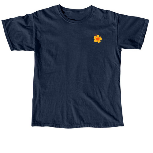 LIS Hibiscus, a True Navy Comfort Colors Unisex Tee