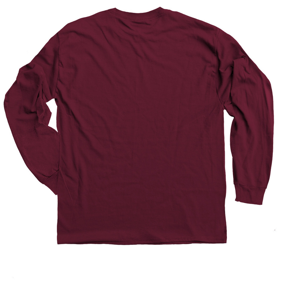 Updated GQ Merch!&nbsp;, a Maroon Classic Long Sleeve Tee (back-view)