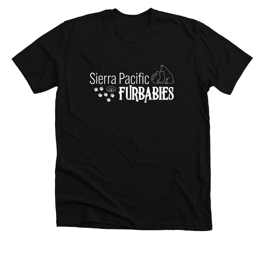 Sierra Pacific-white logo, a Solid Black Blend Premium Unisex Tee