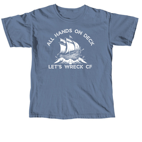 ALL HANDS ON DECK, a Blue Jean Comfort Colors Unisex Tee