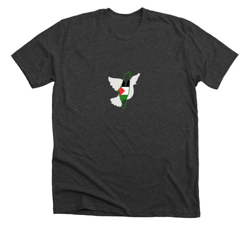 FALASTIN by Sara and Kukky, a Dark Grey Heather Premium Unisex Tee