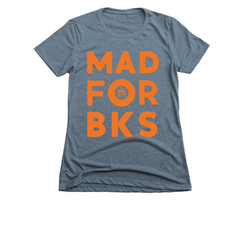 MAD FOR BKS, a Indigo Women's Slim Fit Tee
