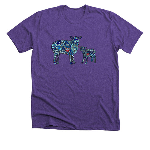 Sheep Blues, a Heather Team Purple Premium Unisex Tee
