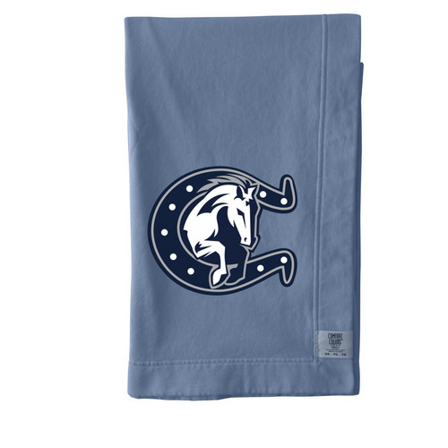 Colts Blanket, a Blue Jean Comfort Colors Blanket