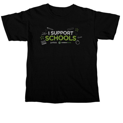 I Support Schools Shirt, a Black Comfort Colors Unisex Tee
