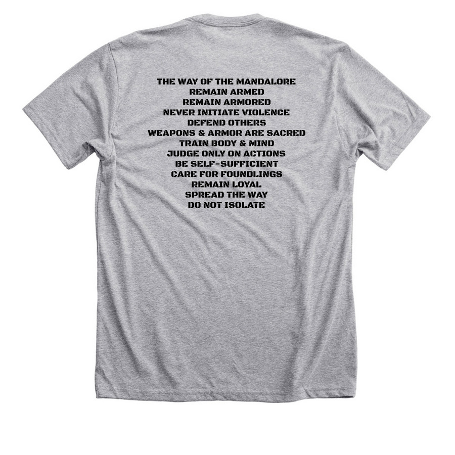 Black Sigil, a Athletic Heather Premium Unisex Tee (back-view)