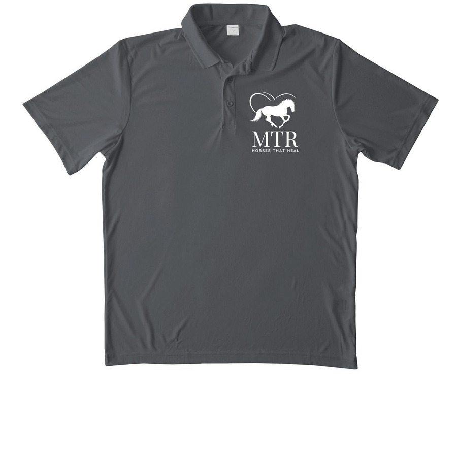 MTR Performance Shirts, a Iron Grey Unisex Performance Polo