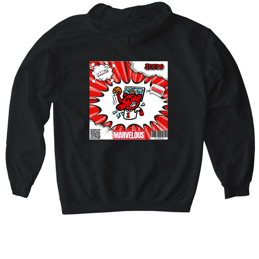 2025-2026 South Webster Boys Basketball, a Black Gildan Softstyle Pullover Hoodie (back-view)